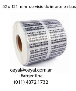 52 x 131  mm  servicio de impresion base de datos