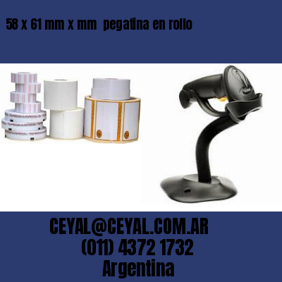 58 x 61 mm x mm  pegatina en rollo