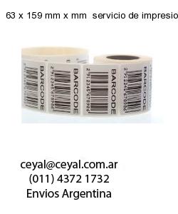 63 x 159 mm x mm  servicio de impresion base de datos