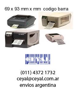 69 x 93 mm x mm  codigo barra