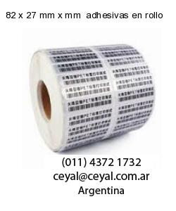 82 x 27 mm x mm  adhesivas en rollo