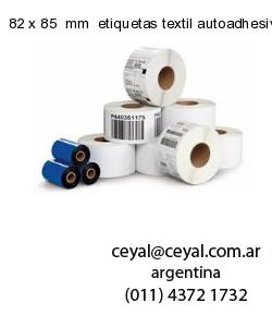 82 x 85  mm  etiquetas textil autoadhesivas