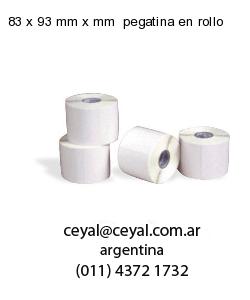 83 x 93 mm x mm  pegatina en rollo