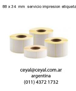 88 x 34  mm  servicio impresion etiquetas offset
