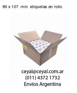 89 x 107  mm  etiquetas en rollo