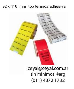 92 x 118  mm  top termica adhesiva