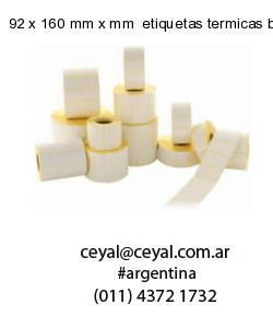92 x 160 mm x mm  etiquetas termicas balanzas