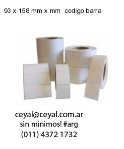 93 x 158 mm x mm  codigo barra
