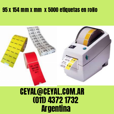 95 x 154 mm x mm  x 5000 etiquetas en rollo