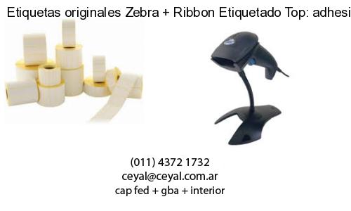 Etiquetas originales Zebra   Ribbon Etiquetado Top: adhesivo   ribbo