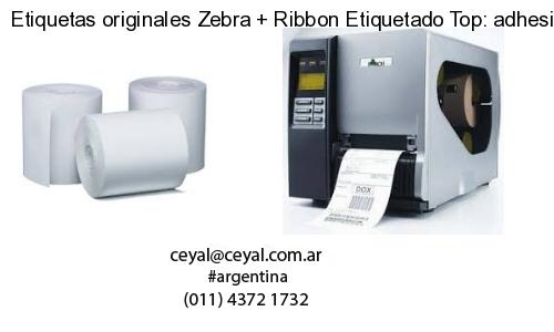 Etiquetas originales Zebra Ribbon Etiquetado Top: adhesivo ribbo