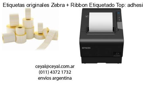 Etiquetas originales Zebra   Ribbon Etiquetado Top: adhesivo   ribbo