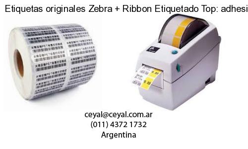 Etiquetas originales Zebra   Ribbon Etiquetado Top: adhesivo   ribbo