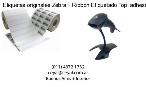 Etiquetas originales Zebra   Ribbon Etiquetado Top: adhesivo   ribbo