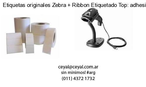 Etiquetas originales Zebra   Ribbon Etiquetado Top: adhesivo   ribbo