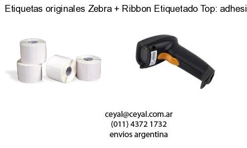 Etiquetas originales Zebra Ribbon Etiquetado Top: adhesivo ribbo