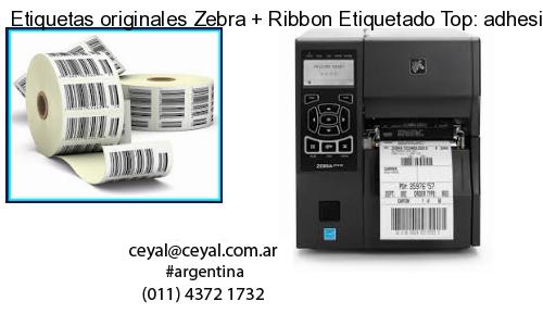 Etiquetas originales Zebra   Ribbon Etiquetado Top: adhesivo   ribbo