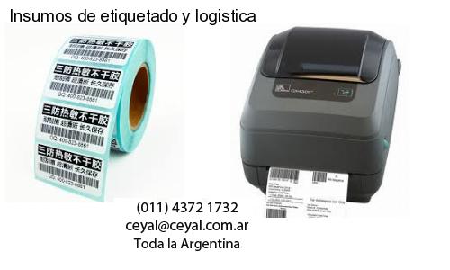 Insumos de etiquetado y logistica