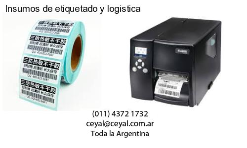 Insumos de etiquetado y logistica