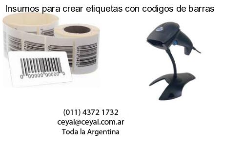 Insumos para crear etiquetas con codigos de barras