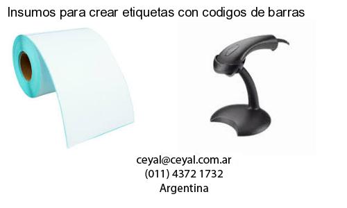 Insumos para crear etiquetas con codigos de barras