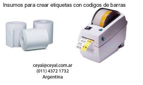 Insumos para crear etiquetas con codigos de barras