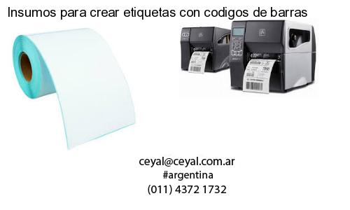 Insumos para crear etiquetas con codigos de barras
