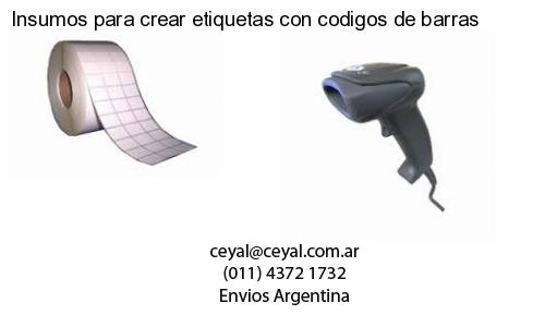 Insumos para crear etiquetas con codigos de barras