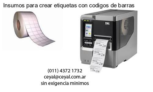 Insumos para crear etiquetas con codigos de barras