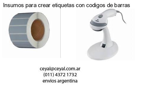 Insumos para crear etiquetas con codigos de barras