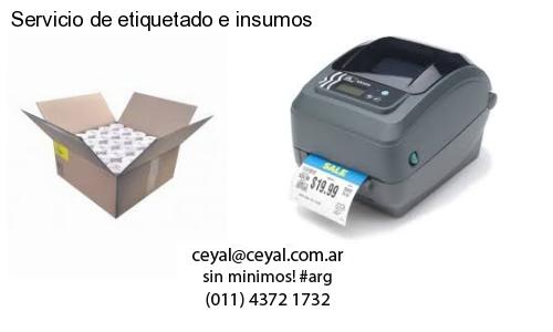 Servicio de etiquetado e insumos