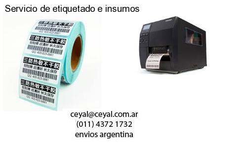 Servicio de etiquetado e insumos