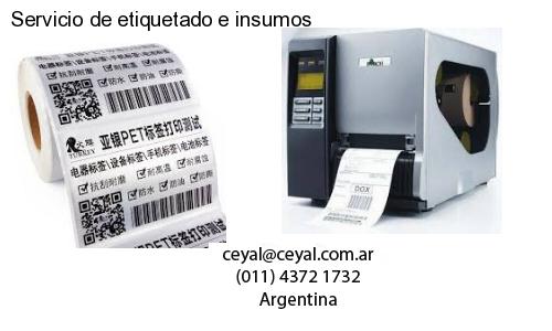 Servicio de etiquetado e insumos