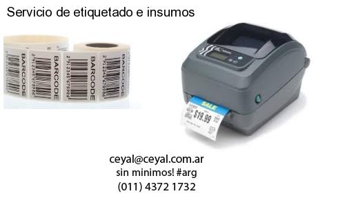 Servicio de etiquetado e insumos
