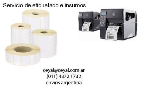 Servicio de etiquetado e insumos