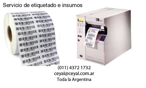 Servicio de etiquetado e insumos