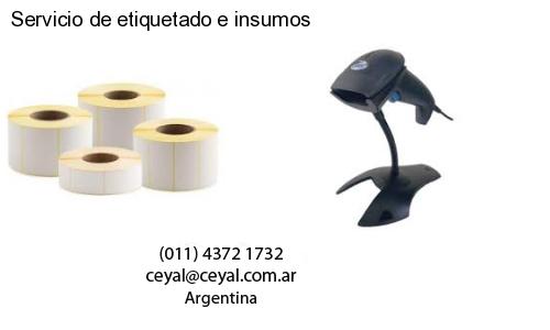 Servicio de etiquetado e insumos