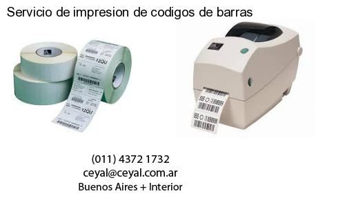 Servicio de impresion de codigos de barras