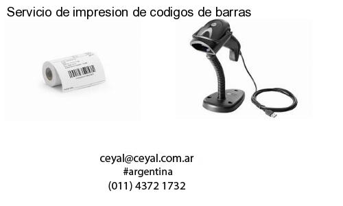 Servicio de impresion de codigos de barras