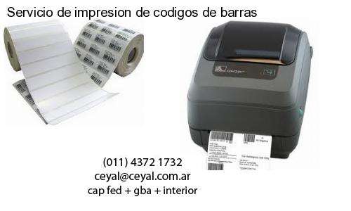 Servicio de impresion de codigos de barras