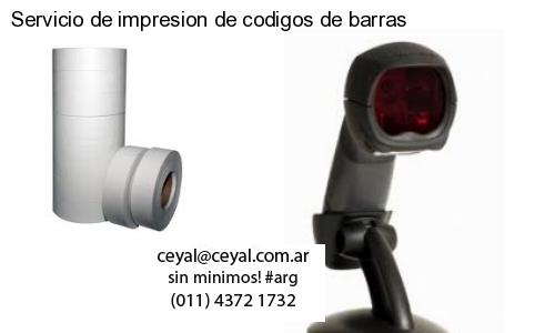 Servicio de impresion de codigos de barras