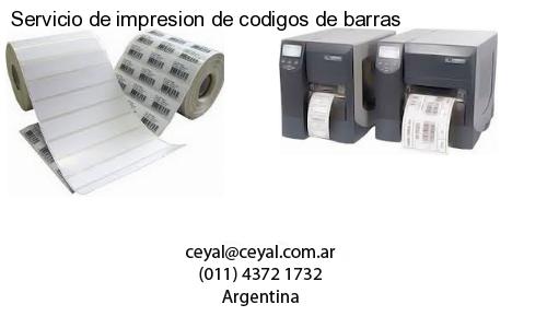 Servicio de impresion de codigos de barras