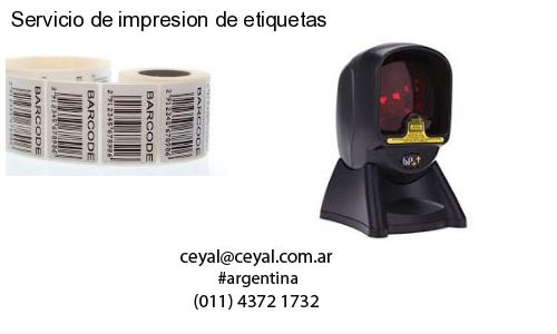 Servicio de impresion de etiquetas