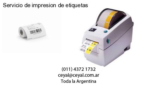 Servicio de impresion de etiquetas