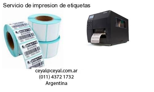 Servicio de impresion de etiquetas
