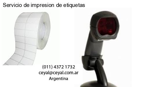 Servicio de impresion de etiquetas