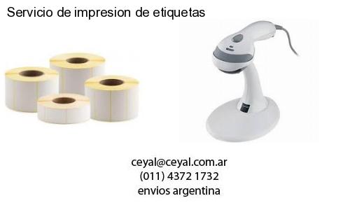 Servicio de impresion de etiquetas