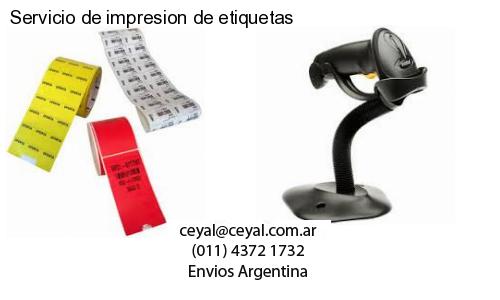 Servicio de impresion de etiquetas