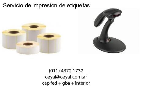 Servicio de impresion de etiquetas