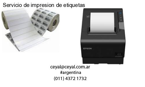 Servicio de impresion de etiquetas